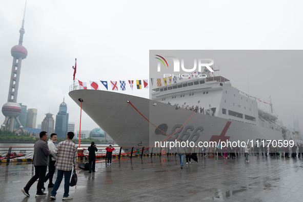 The Peace Ark is being seen on the Open Ship Day in Shanghai, China, on April 23, 2024. 