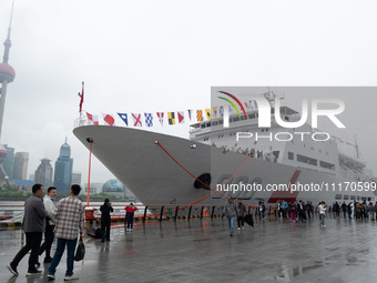 The Peace Ark is being seen on the Open Ship Day in Shanghai, China, on April 23, 2024. (