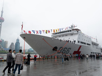 The Peace Ark is being seen on the Open Ship Day in Shanghai, China, on April 23, 2024. (