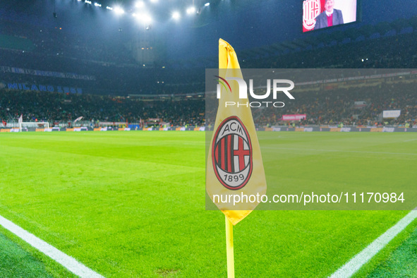 The San Siro Stadium is hosting the match between AC Milan and FC Internazionale for Serie A at Giuseppe Meazza Stadium in Milan, Italy, on...