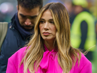 Diletta Leotta is attending the AC Milan versus FC Internazionale Serie A match at Giuseppe Meazza Stadium in Milan, Italy, on April 22, 202...