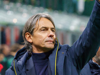 Filippo Inzaghi is seen here during the AC Milan versus FC Internazionale Serie A match at Giuseppe Meazza Stadium in Milan, Italy, on April...