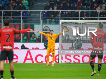 Yann Sommer is playing during the AC Milan versus FC Internazionale Serie A match at Giuseppe Meazza Stadium in Milan, Italy, on April 22, 2...