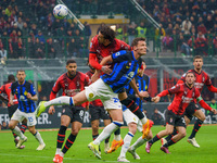 Benjamin Pavard is playing during the AC Milan versus FC Internazionale Serie A match at Giuseppe Meazza Stadium on April 22, 2024. (