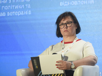 Nataliia Kozlovska, the Deputy Minister of Development of Communities, Territories, and Infrastructure of Ukraine, is seen attending the for...