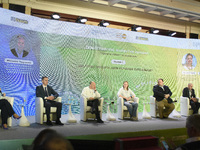 Participants are attending the forum ''Demographic Future of Ukraine'' in Kyiv, Ukraine, on April 22, 2024. (