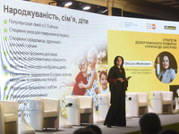 Minister of Social Policy of Ukraine Oksana Zholnovych is participating in the forum ''Demographic Future of Ukraine'' in Kyiv, Ukraine, on...