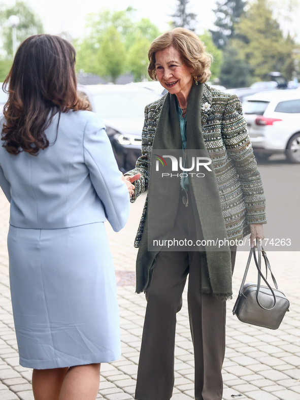 Queen Sofia of Spain attends the 36th Global Conference of Alzheimer's Disease Internationa Krakow, Poland on April 24, 2024. The ADI confer...