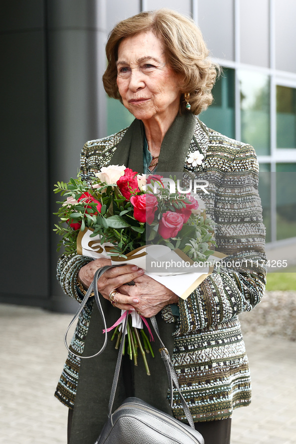 Queen Sofia of Spain attends the 36th Global Conference of Alzheimer's Disease Internationa Krakow, Poland on April 24, 2024. The ADI confer...