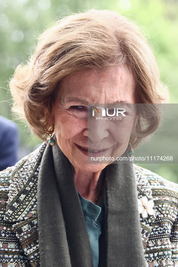 Queen Sofia of Spain attends the 36th Global Conference of Alzheimer's Disease Internationa Krakow, Poland on April 24, 2024. The ADI confer...