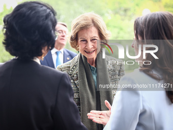 Queen Sofia of Spain attends the 36th Global Conference of Alzheimer's Disease Internationa Krakow, Poland on April 24, 2024. The ADI confer...