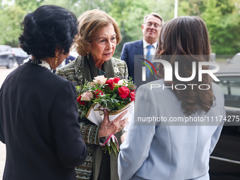 Queen Sofia of Spain attends the 36th Global Conference of Alzheimer's Disease Internationa Krakow, Poland on April 24, 2024. The ADI confer...