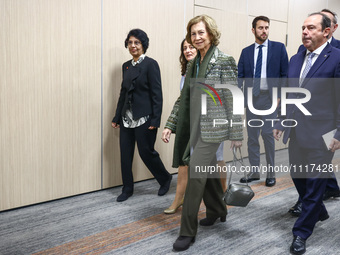 Queen Sofia of Spain attends the 36th Global Conference of Alzheimer's Disease Internationa Krakow, Poland on April 24, 2024. The ADI confer...