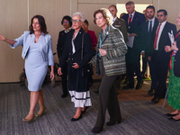 Queen Sofia of Spain,  HRH Princess Muna Al Hussein of Jordan and Paola Barbarino attend the opening ceremony of the 36th Global Conference...