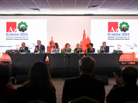 Queen Sofia of Spain and HRH Princess Muna Al Hussein of Jordan attend the opening ceremony of the 36th Global Conference of Alzheimer's Dis...