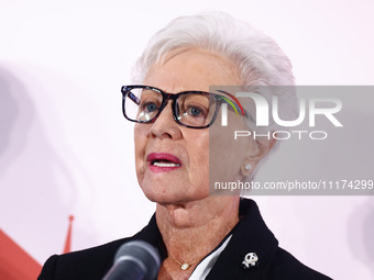 HRH Princess Muna Al Hussein of Jordan attends the opening ceremony of the 36th Global Conference of Alzheimer's Disease Internationa Krakow...