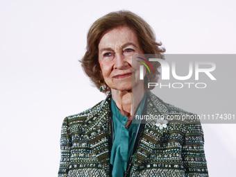 Queen Sofia of Spain attends the opening ceremony of the 36th Global Conference of Alzheimer's Disease Internationa Krakow, Poland on April...