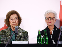 Queen Sofia of Spain and HRH Princess Muna Al Hussein of Jordan attend the opening ceremony of the 36th Global Conference of Alzheimer's Dis...