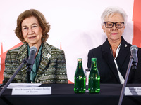 Queen Sofia of Spain and HRH Princess Muna Al Hussein of Jordan attend the opening ceremony of the 36th Global Conference of Alzheimer's Dis...