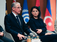 Annalena Baerbock, the Federal Minister for Foreign Affairs of Germany, and Mukhtar Babayev, the COP29 President-Designate & Minister of Eco...