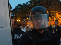 Pro-Palestine protesters attempted to establish an occupation in Alumni Park located on the University of Southern California campus in Los...