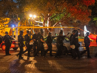 Pro-Palestine protesters attempted to establish an occupation in Alumni Park located on the University of Southern California campus in Los...