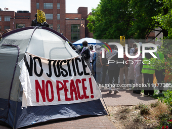 Hundreds of George Washington University (GWU) students establish an encampment for Palestine in conjunction with other DC-area universities...