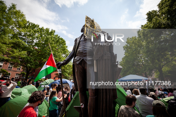 Hundreds of George Washington University (GWU) students establish an encampment for Palestine in conjunction with other DC-area universities...