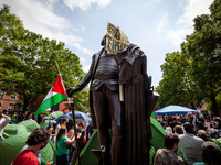 Hundreds of George Washington University (GWU) students establish an encampment for Palestine in conjunction with other DC-area universities...