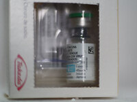 A vial of the German-made Qdenga vaccine is being displayed. Discussions are intensifying over dengue vaccination due to the lack of an offi...