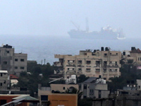 The ROY P. BENAVIDEZ (IMO: 9218210), a Logistics Naval Vessel flying the flag of the USA, is currently anchored off the coast of the Wadi Ga...