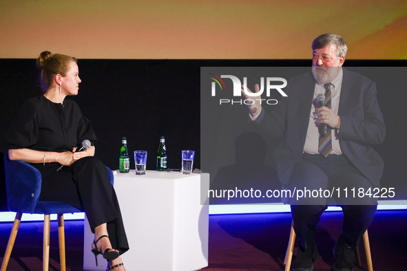 Stephen Fry attends the 17th edition of the Mastercard OFF CAMERA International Festival of Independent Cinema in Krakow, Poland on April 26...