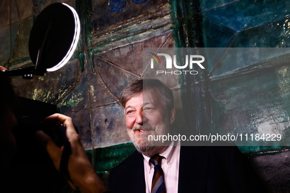 Stephen Fry attends the 17th edition of the Mastercard OFF CAMERA International Festival of Independent Cinema in Krakow, Poland on April 26...