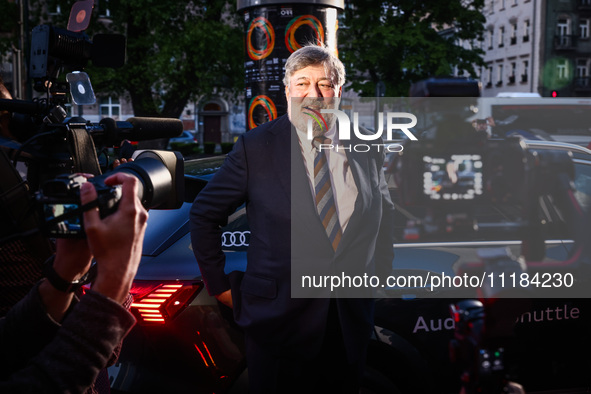 Stephen Fry attends the 17th edition of the Mastercard OFF CAMERA International Festival of Independent Cinema in Krakow, Poland on April 26...