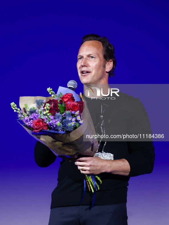 American actor Patrick Wilson collects the Against the Current award during the 17th edition of the Mastercard OFF CAMERA International Fest...