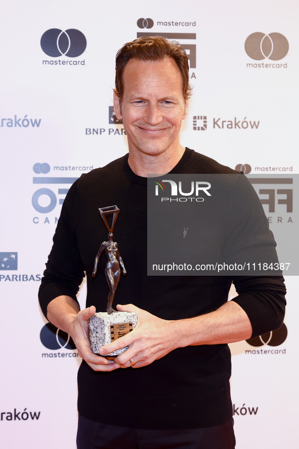 American actor Patrick Wilson collects the Against the Current award during the 17th edition of the Mastercard OFF CAMERA International Fest...