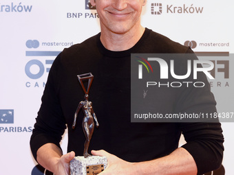 American actor Patrick Wilson collects the Against the Current award during the 17th edition of the Mastercard OFF CAMERA International Fest...