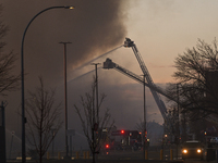 EDMONTON, CANADA - APRIL 22:
Emergency services at the scene as firefighters relentlessly combat flames that tore through Edmonton's histori...