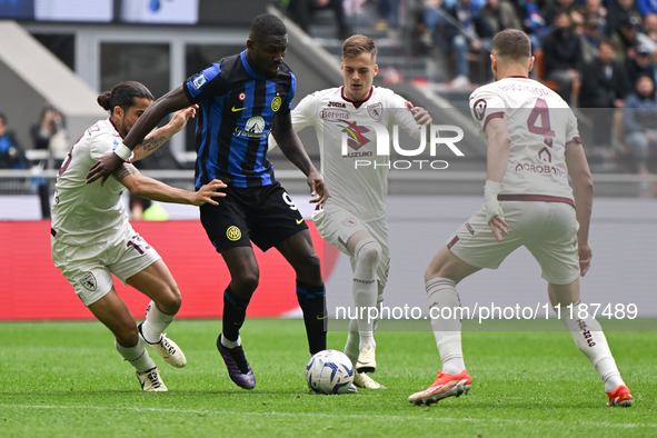 Marcus Thuram is playing for FC Inter during the Italian Serie A football match between Inter FC Internazionale and Torino FC at the Giusepp...