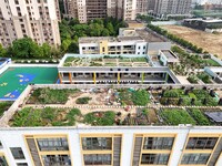 In Nanning, China, on April 28, 2024, a primary school is featuring a ''sky vegetable garden + garden'' on its rooftop for teachers and stud...