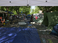 George Washington Student Encampment still stand up about All Out For Gaza in support to Palestinian people, today on April 29, 2024 at U Ya...