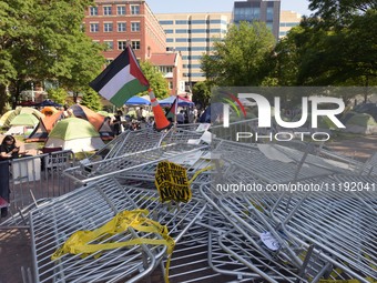 George Washington Student Encampment still stand up about All Out For Gaza in support to Palestinian people, today on April 29, 2024 at U Ya...