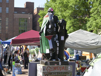 George Washington Student Encampment still stand up about All Out For Gaza in support to Palestinian people, today on April 29, 2024 at U Ya...