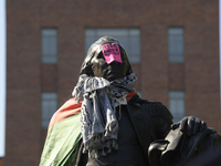 George Washington Student Encampment still stand up about All Out For Gaza in support to Palestinian people, today on April 29, 2024 at U Ya...