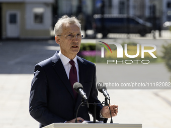 NATO Secretary-General Jens Stoltenberg attends a joint press conference with Ukraine's President Volodymyr Zelenskiy, amid Russia's attack...