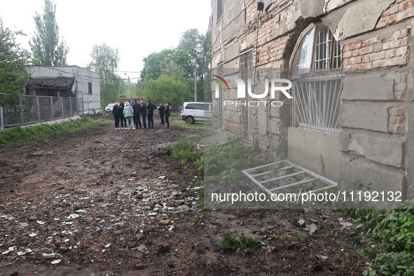 KHARKIV, UKRAINE - APRIL 27, 2024 - Psychiatric Hospital N3 in the Saltivskyi district is damaged by a nighttime Russian S-300 missile strik...