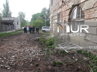 KHARKIV, UKRAINE - APRIL 27, 2024 - Psychiatric Hospital N3 in the Saltivskyi district is damaged by a nighttime Russian S-300 missile strik...