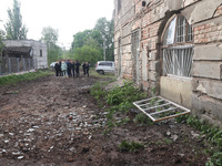 KHARKIV, UKRAINE - APRIL 27, 2024 - Psychiatric Hospital N3 in the Saltivskyi district is damaged by a nighttime Russian S-300 missile strik...