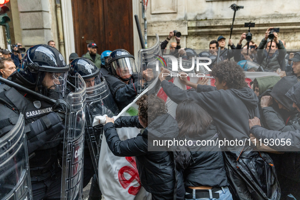 On April 29, 2024, a group of protesters gathered outside the G7 climate meeting in Turin, Italy, repeatedly attempting to reach the meeting...