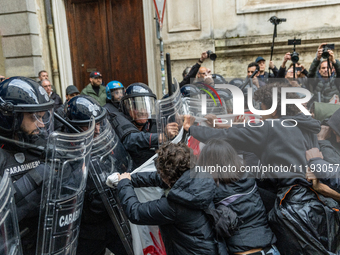 On April 29, 2024, a group of protesters gathered outside the G7 climate meeting in Turin, Italy, repeatedly attempting to reach the meeting...